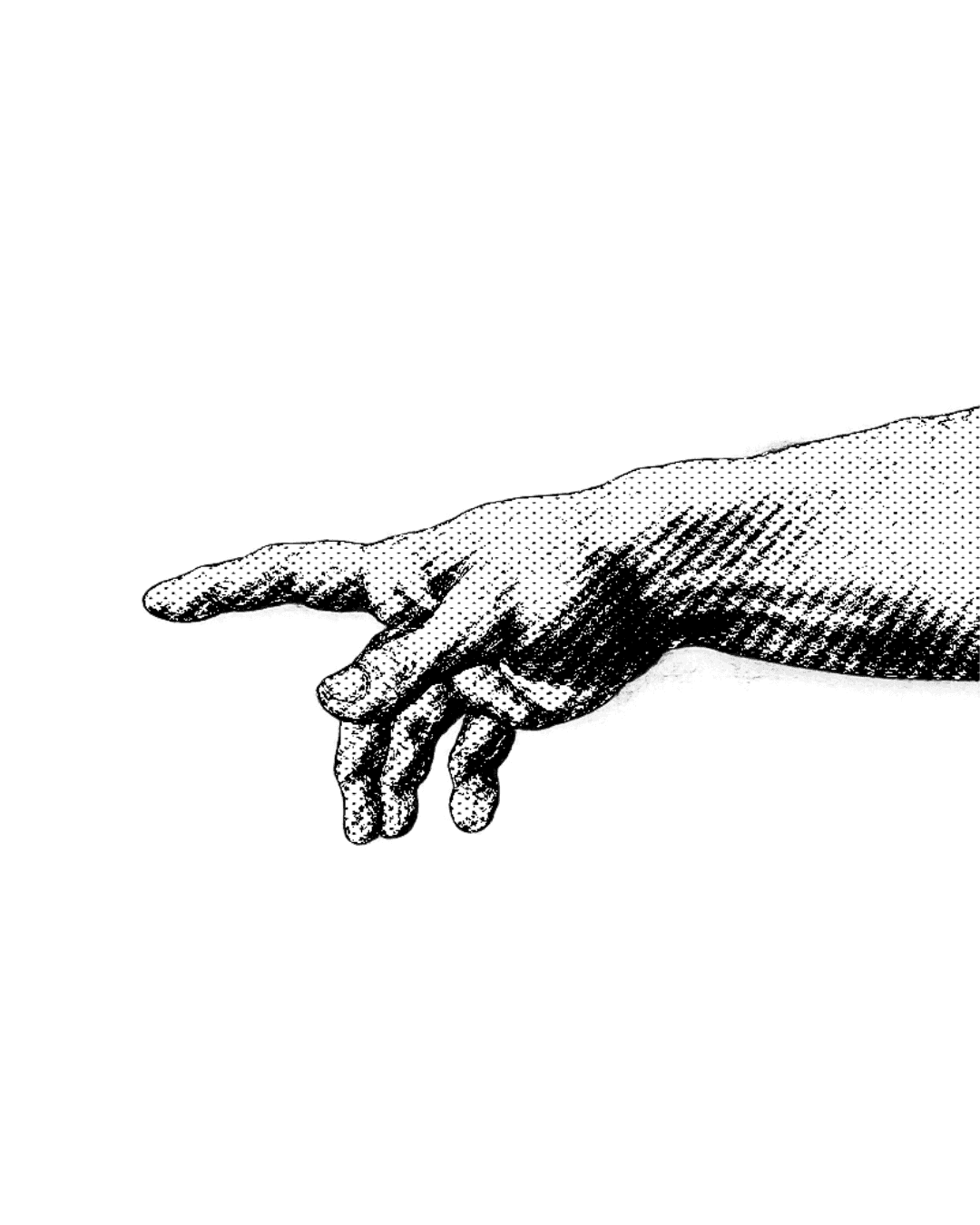 hand pointing left towards page title.