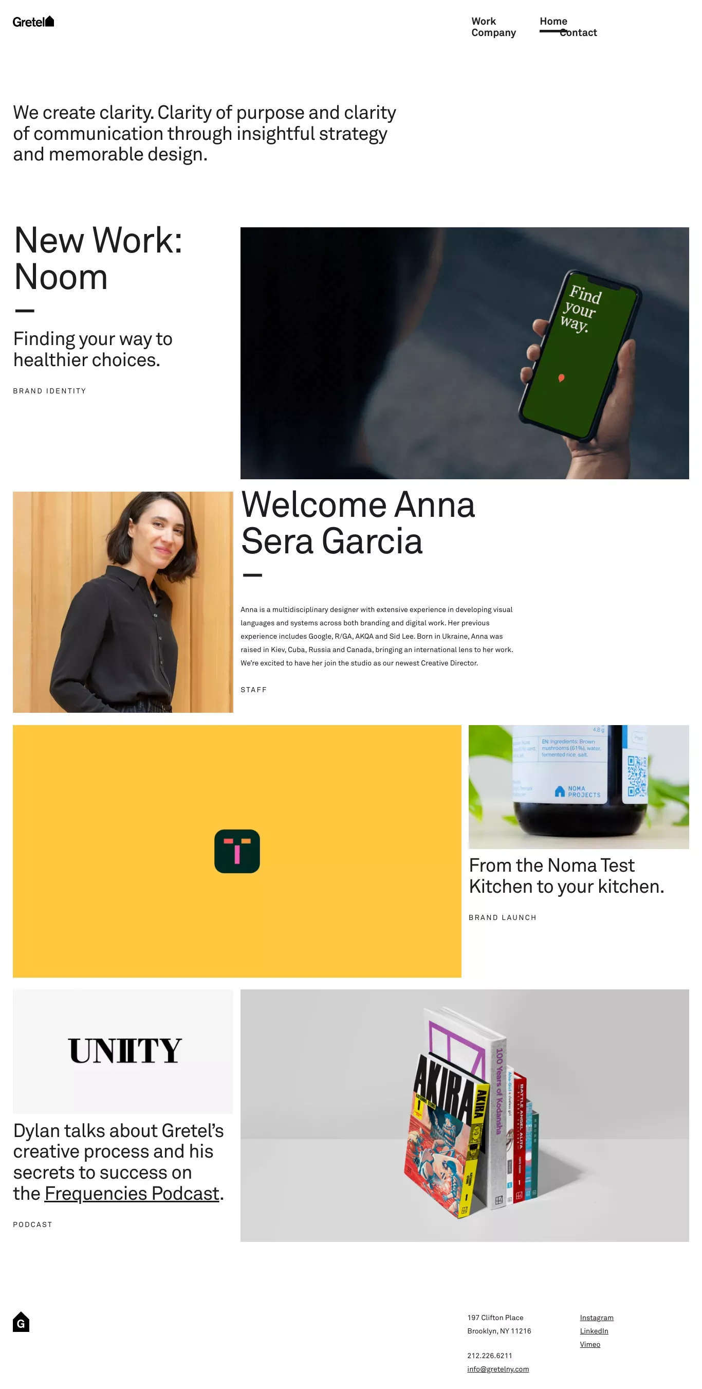 Gretel portfolio page screenshot showcasing Design and Tech design