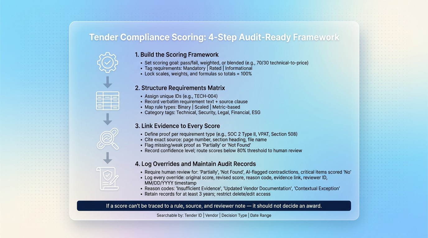 Tender Compliance Scoring: 4-Step Audit-Ready Framework