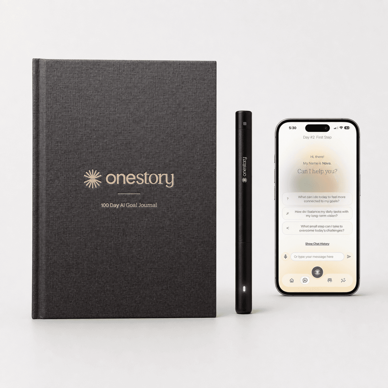 One Story journal, smart pen, and app