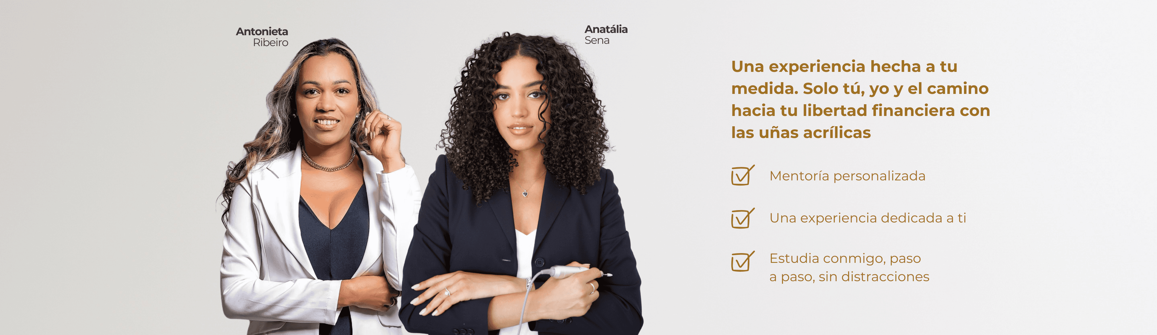 Anatália Sena y Antonieta Ribeiro, maestras del curso Domina el Acrílico en Madrid.