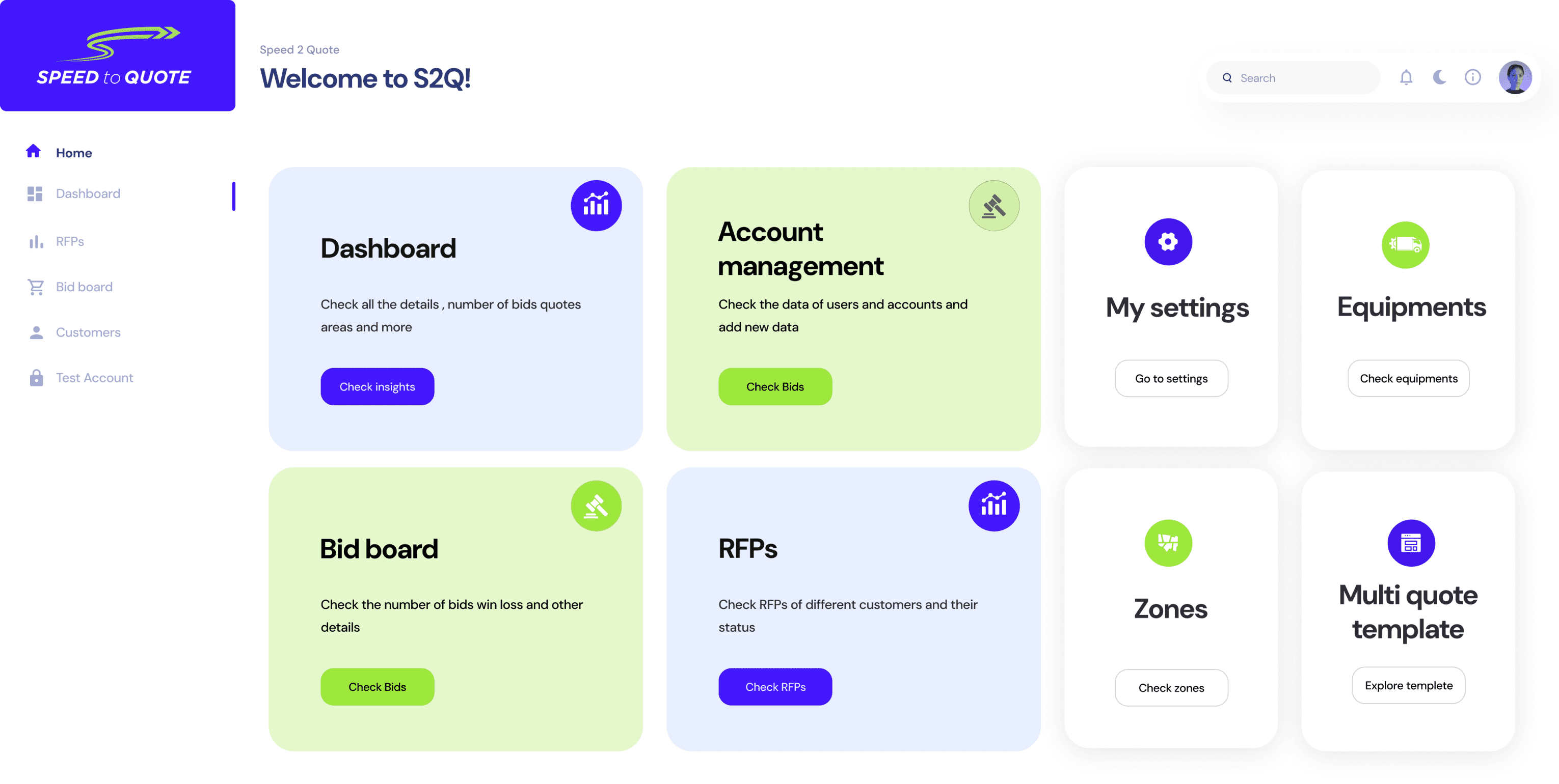 The quoting and bidding platform