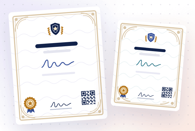 Degree certificate template preview