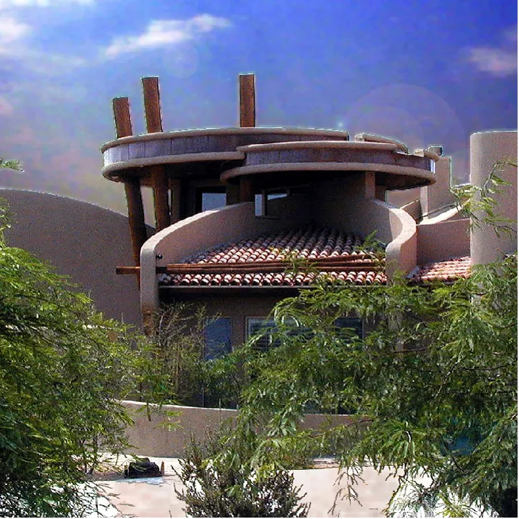 CUSTOM MODERN Curves CONTEMPORARY territorial style home DESIGN Scottsdale ARIZONA.