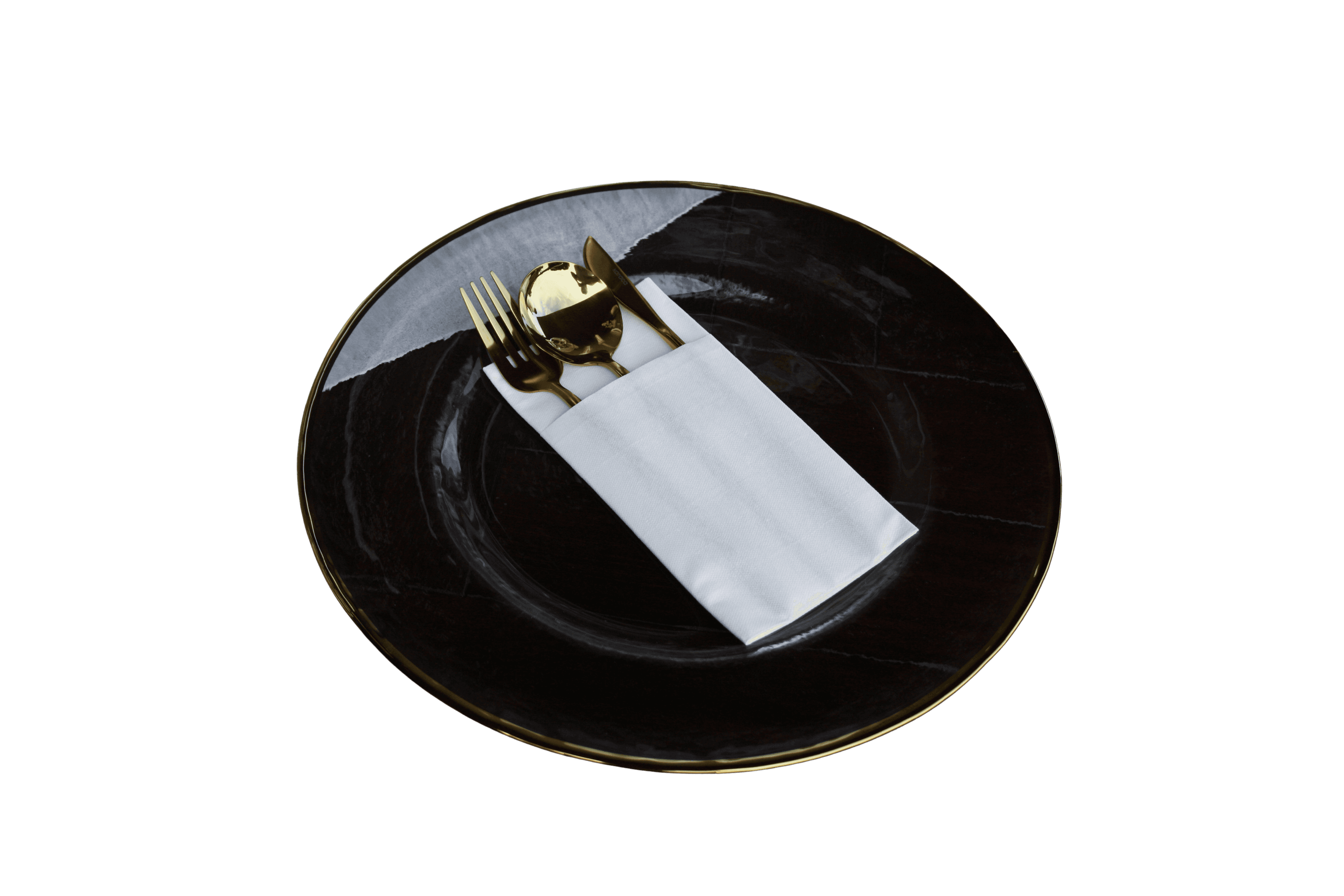 Platzteller mit Goldrand