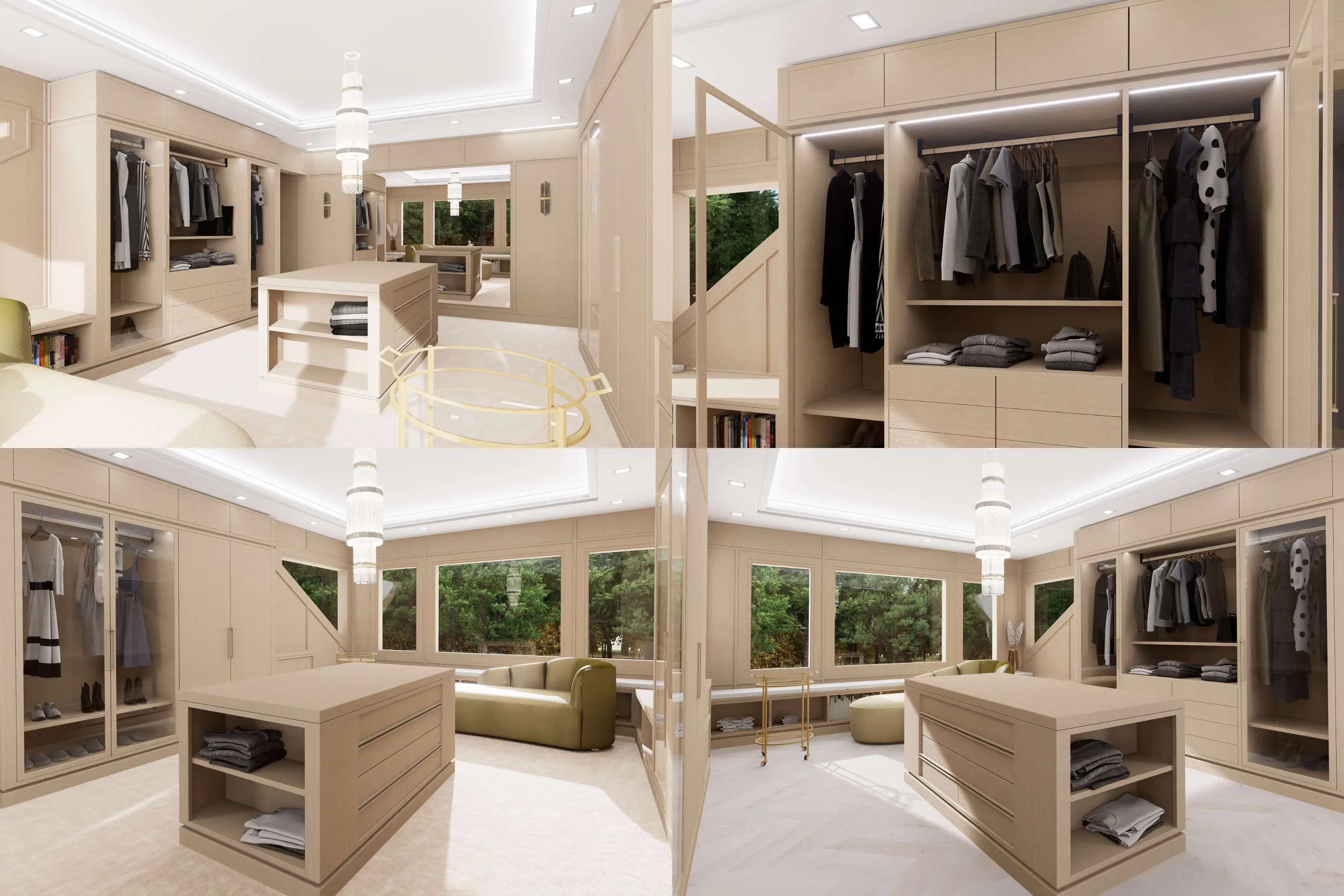 Renders of master closet