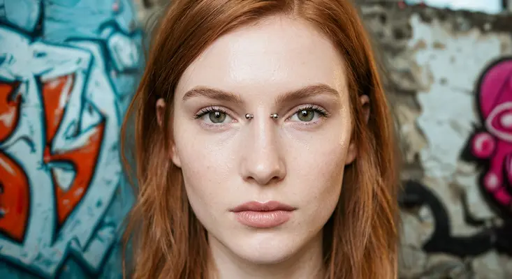 woman with bridge piercing in austin,tx