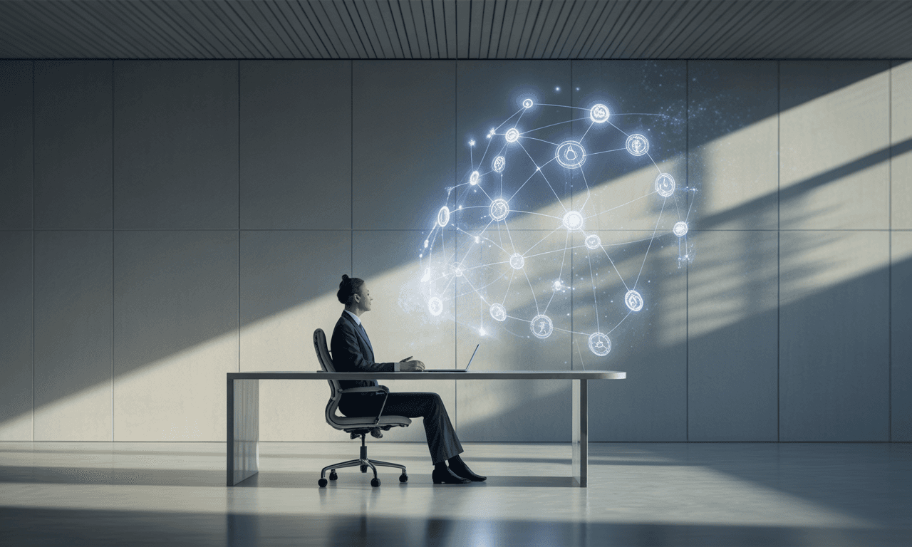 The grandeur of the universe text on blue background