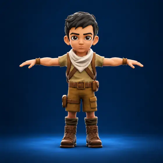 Hero character 01 — front view