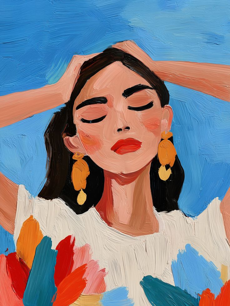 Profile woman in motion