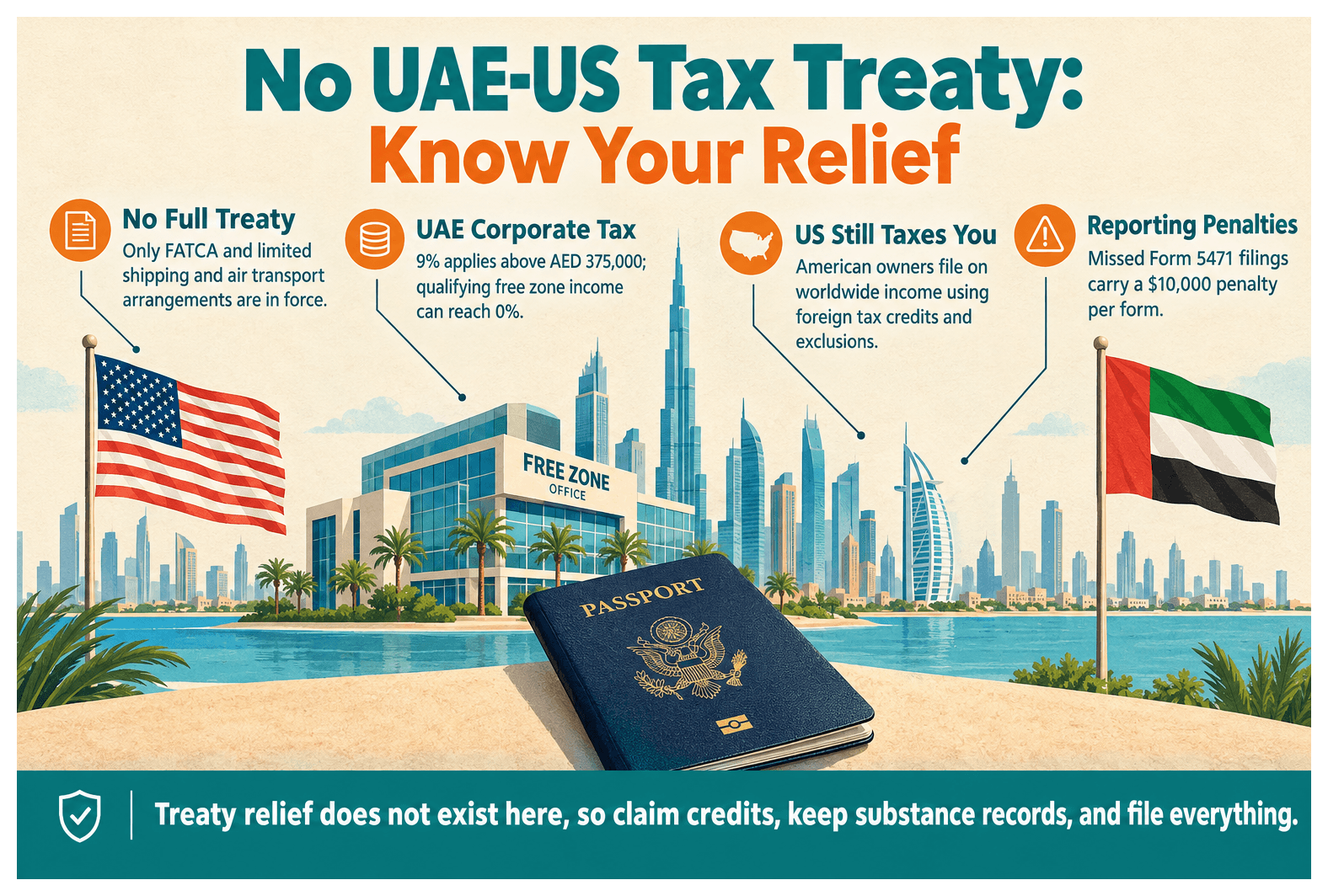 Infographic: Tax Treaty Between the UAE and United States: What It Means for Your Company