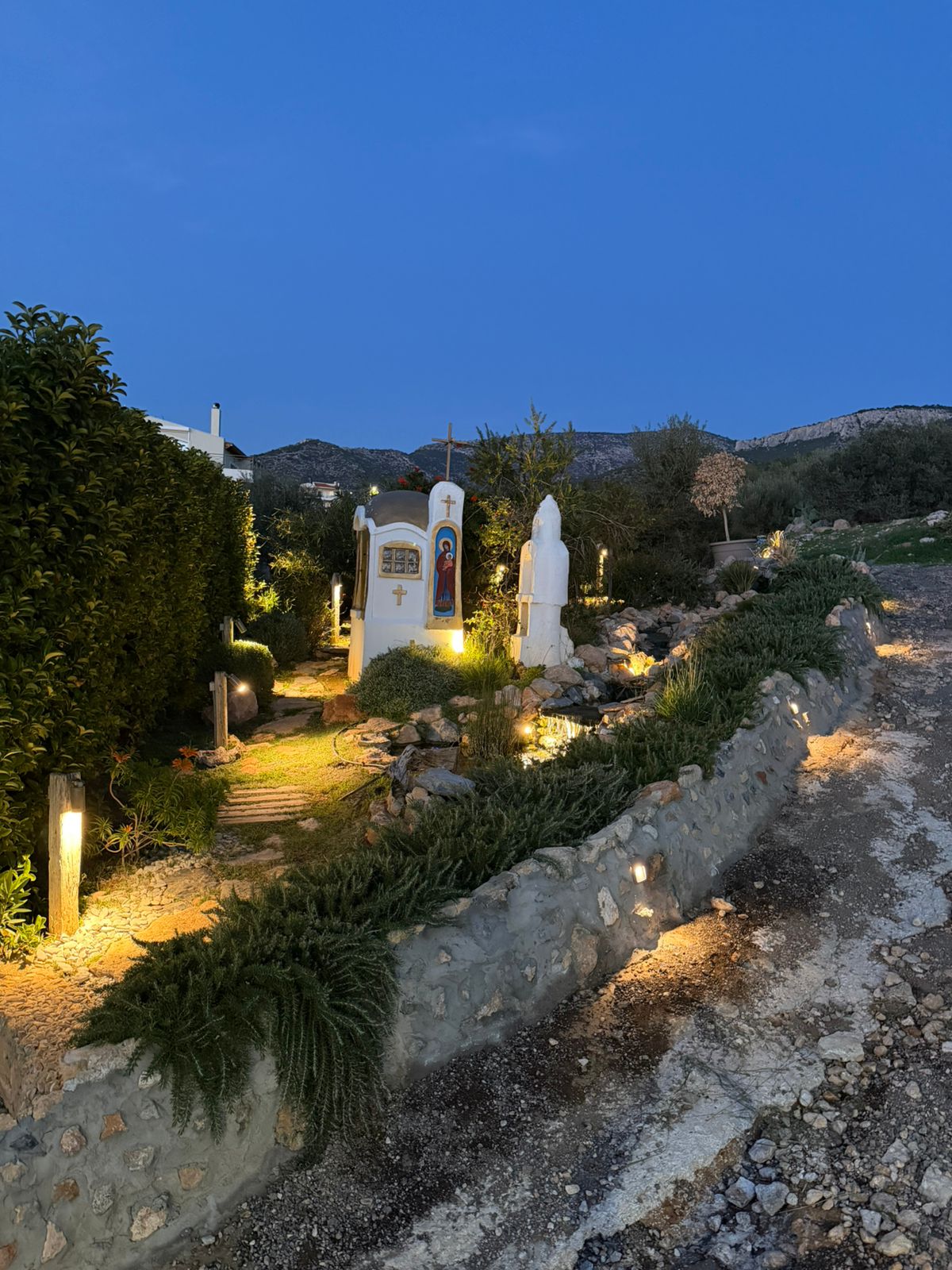 Beautiful landscaped garden with greenery and outdoor design elements.