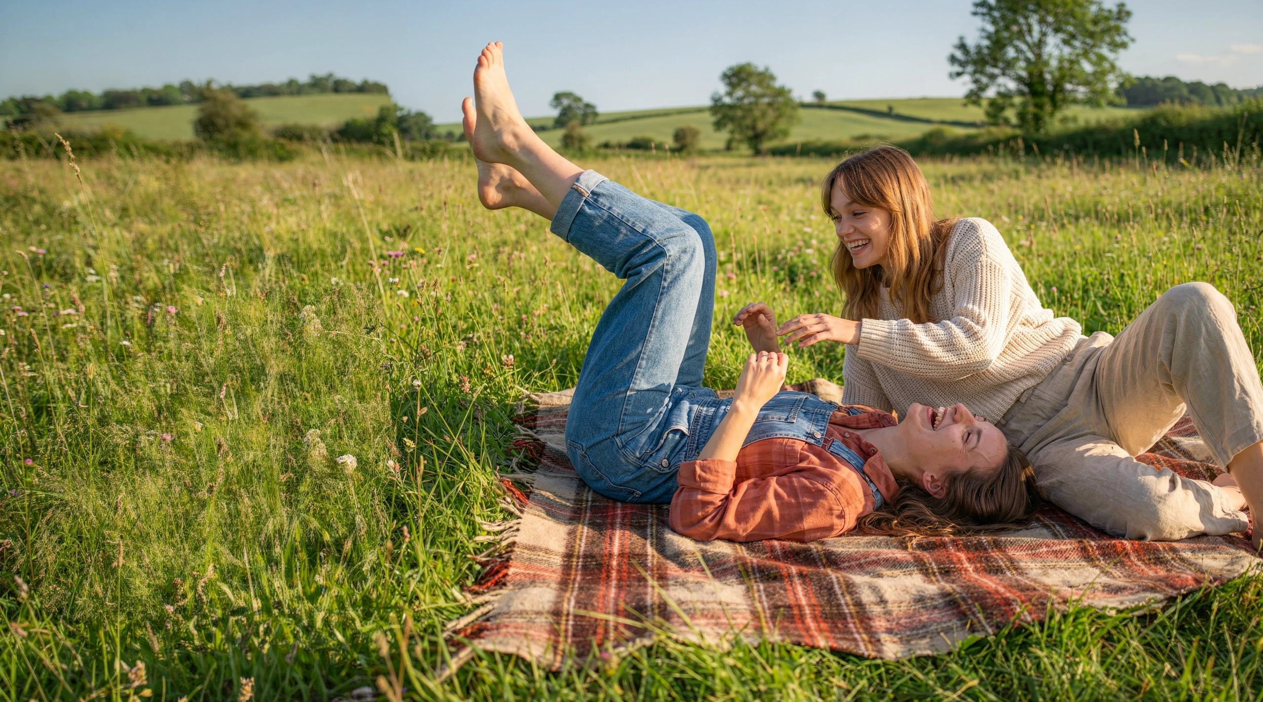 Dynamic picture of a cyclist riding downhill