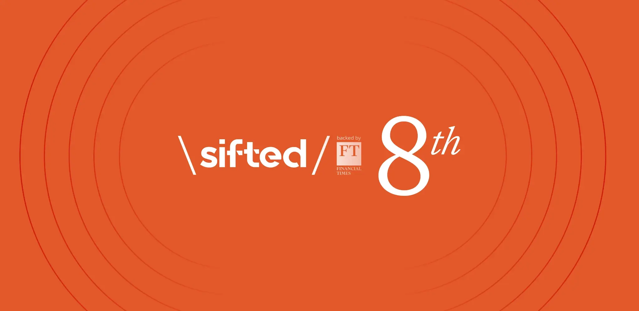 Sifted logo with 8th anniversary and FT logo