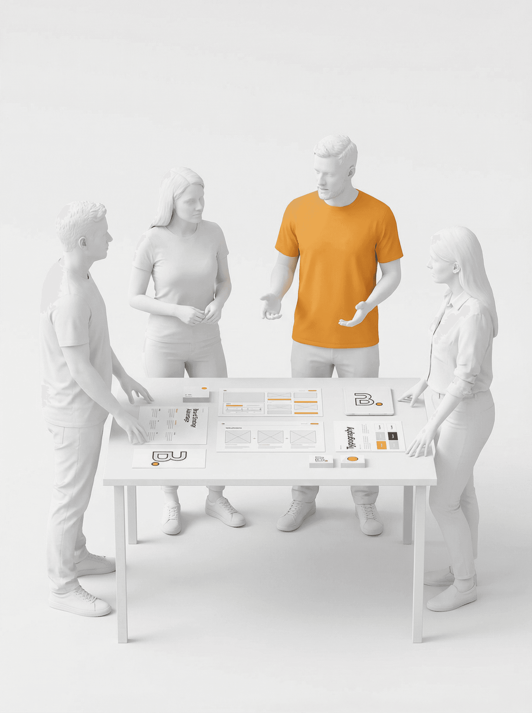 Close-up portrait of a person wearing a gray insulated hooded jacket with the hood up, showing their face framed by the hood against a light background.