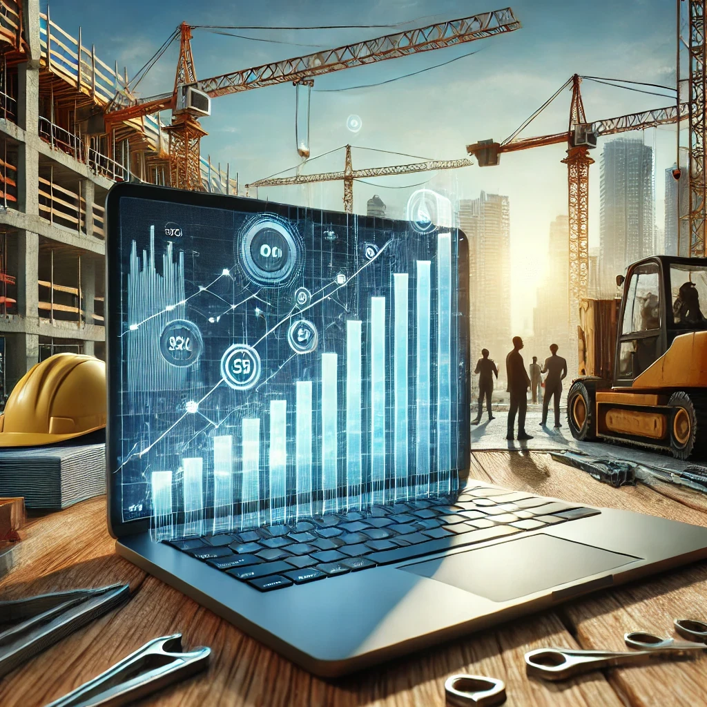 le lien entre un chantier de construction moderne et la croissance digitale via le SEO.