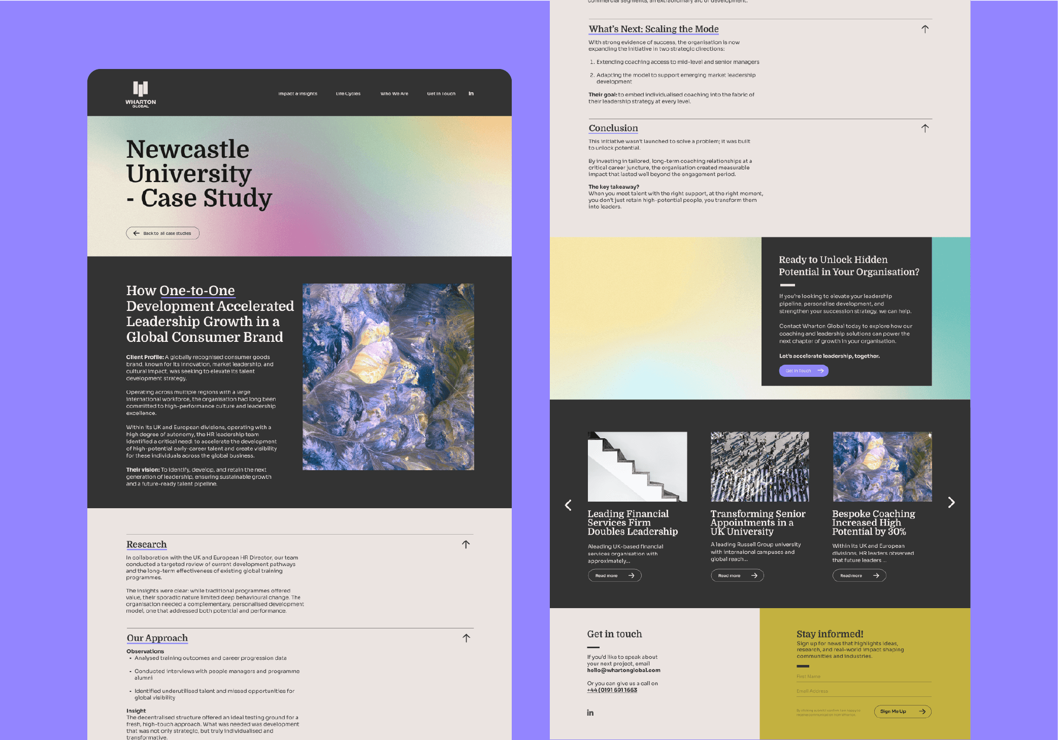 Case study example on the website