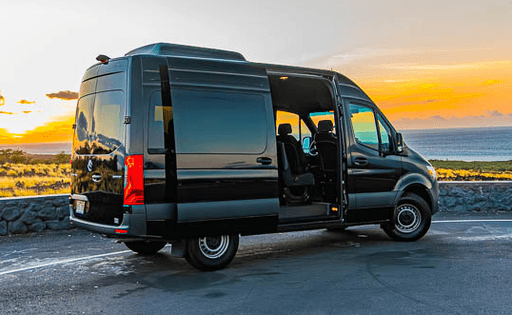 Black 12 Passenger Mercedes Sprinter for Rent