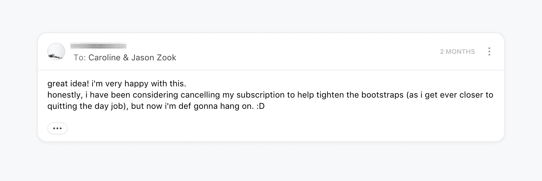 WAIM member happy with lifetime pricing