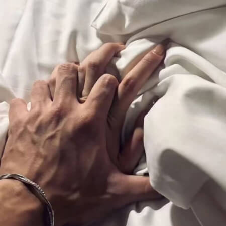 Athlete winning a race