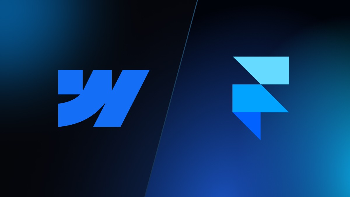 The Framer and Webflow logos