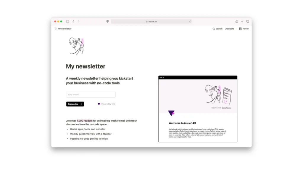 Free Notion Templates Podcast Landing Pages