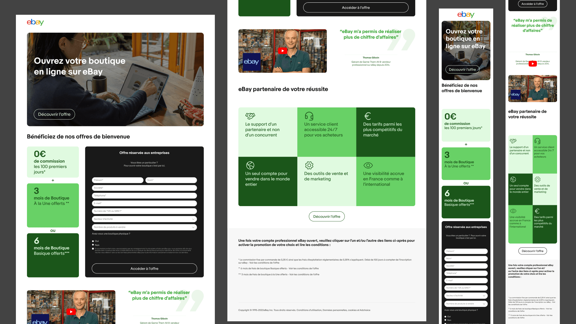 Lead generation landing page