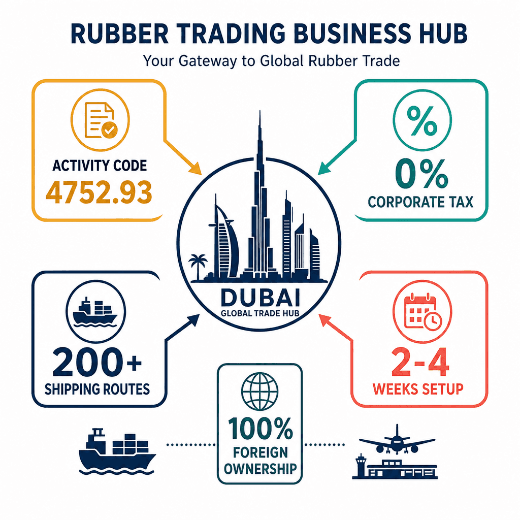 Infographic: Start a Rubber Trading Business in Dubai
