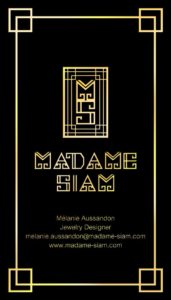Madame Siam business cards by Suzaku Productions