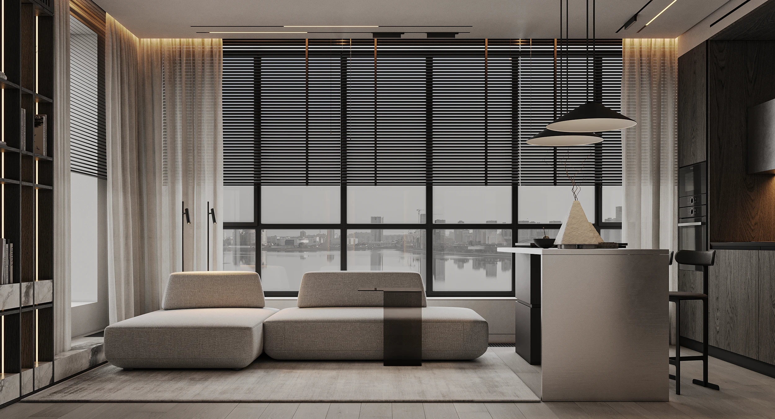 Інтер’єр проєкту Stone Flow — студія U Design