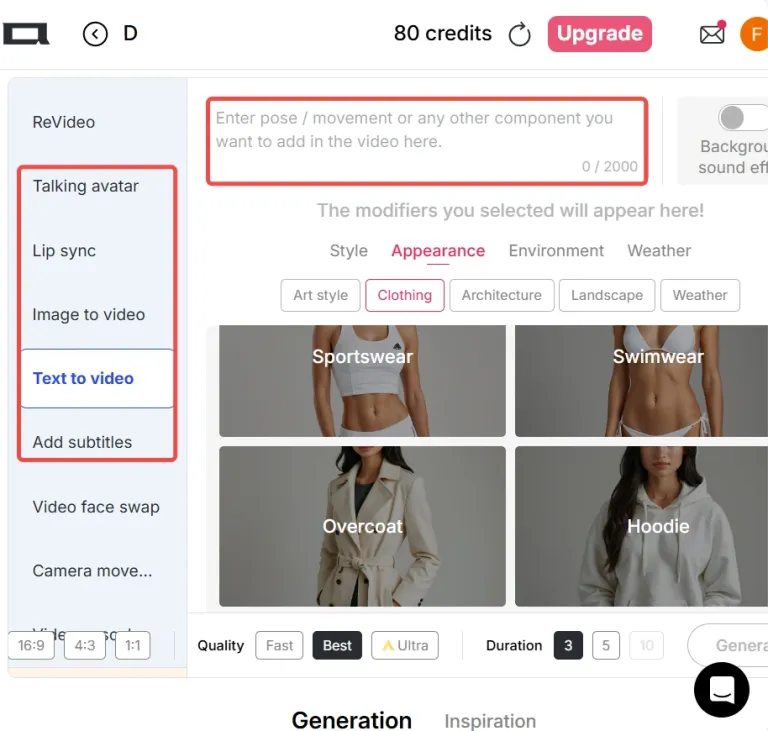 Set a Scene for your AI tiktok video influencer