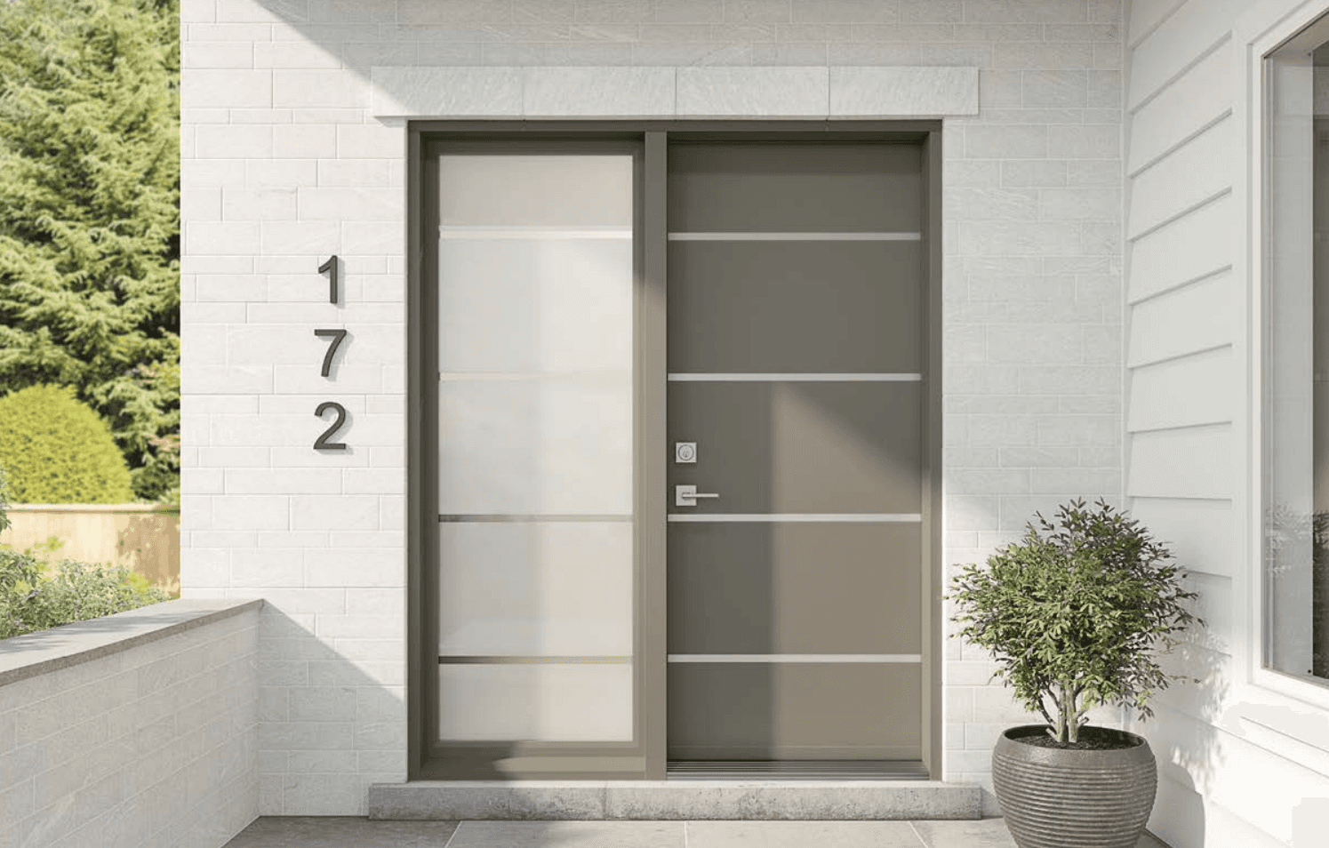 Beautiful landscaped garden with greenery and outdoor design elements.