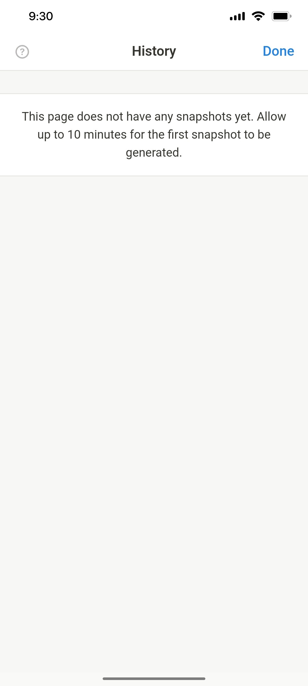 Notion App  History Screen