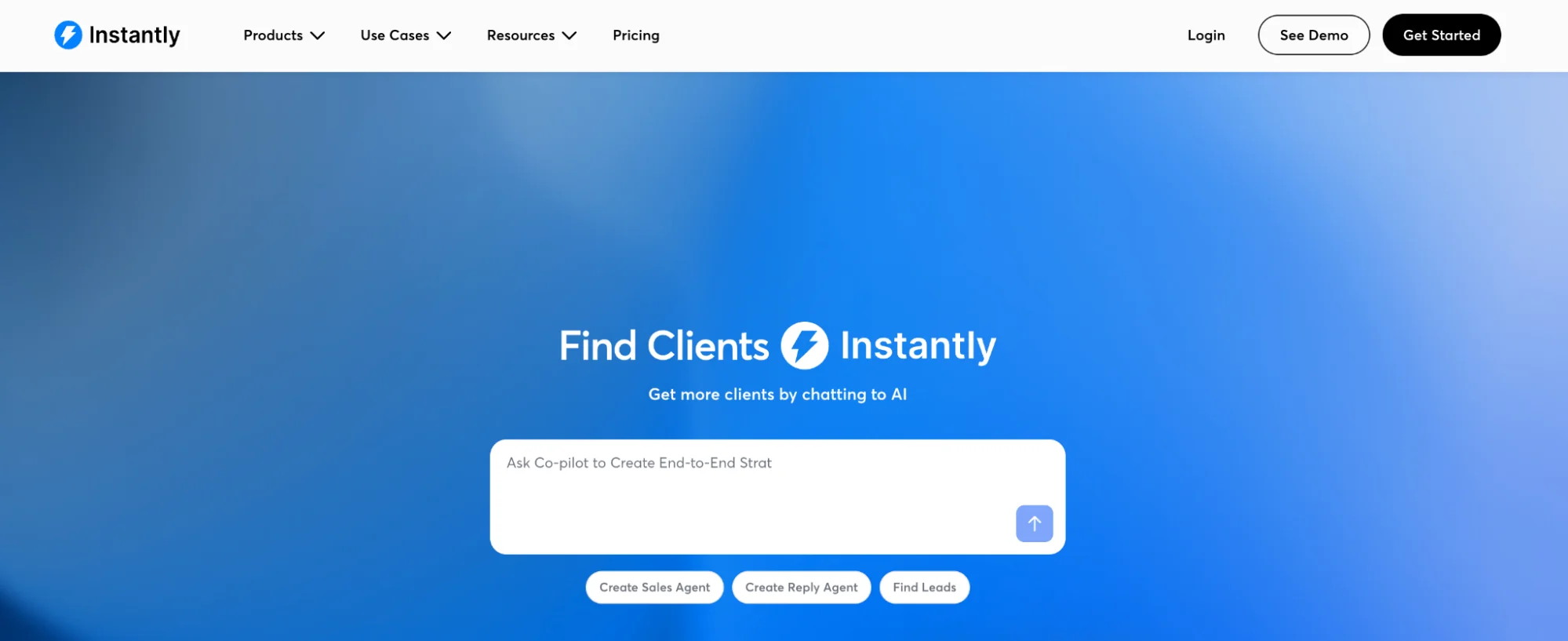 Instantly homepage: cold email outreach and deliverability platform