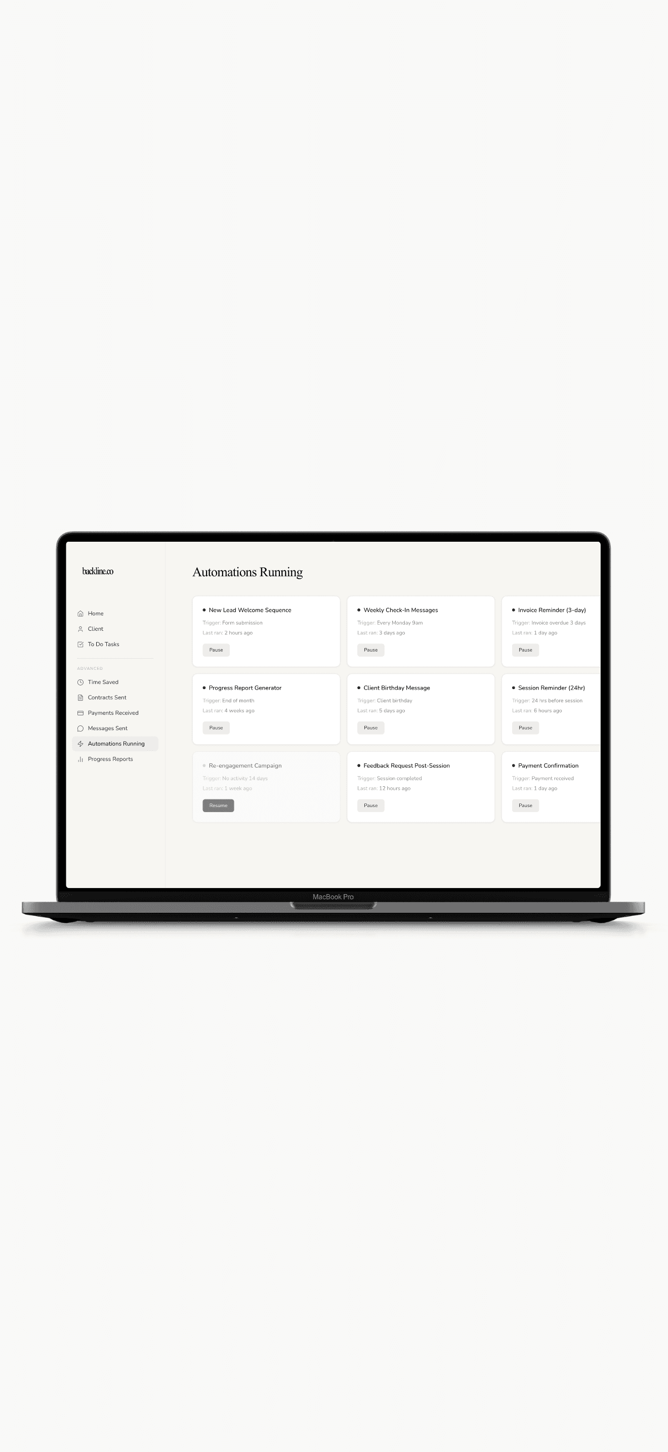 A mockup of Freelio's web app