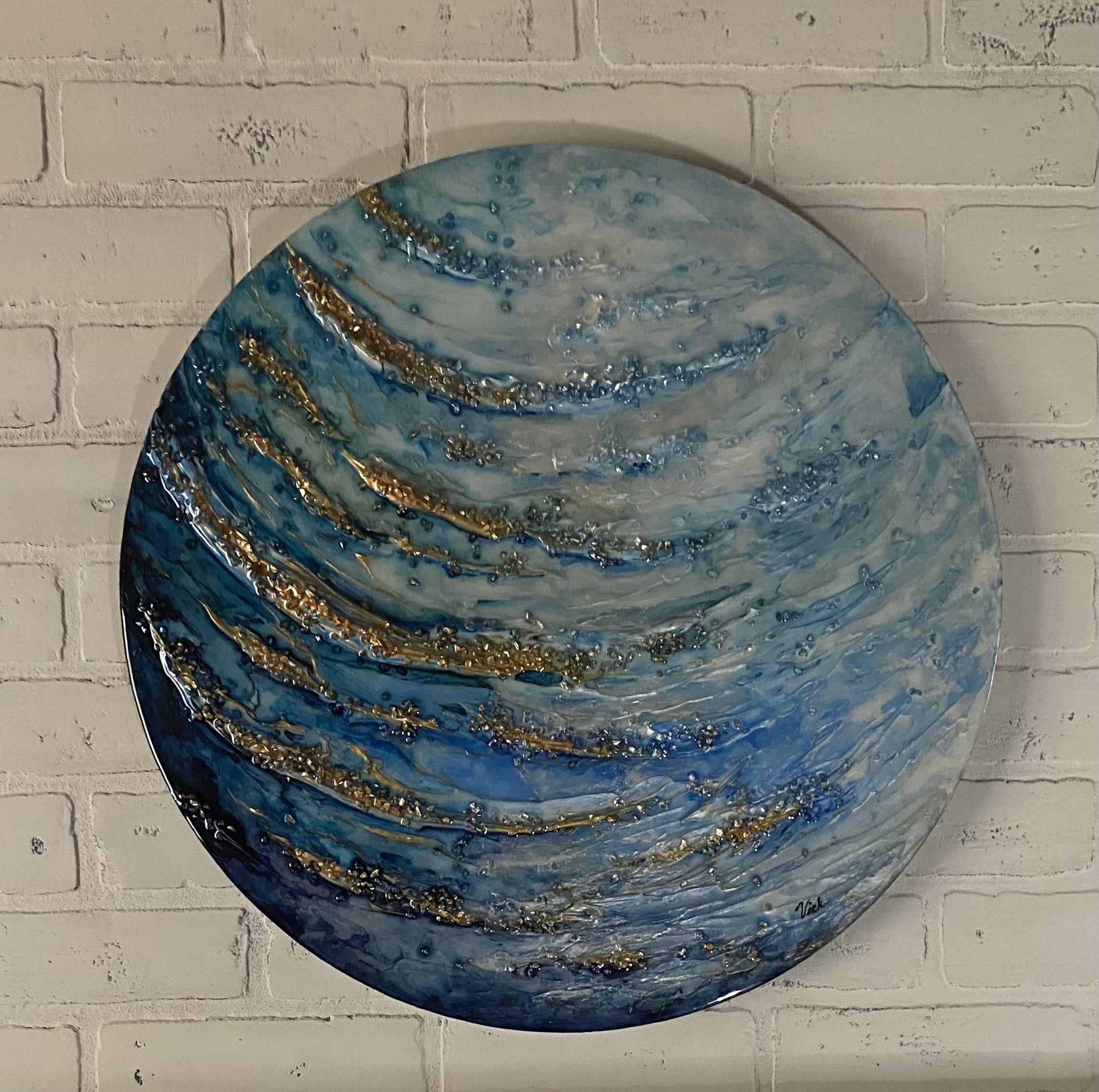 Cosmos sur un mur de brique