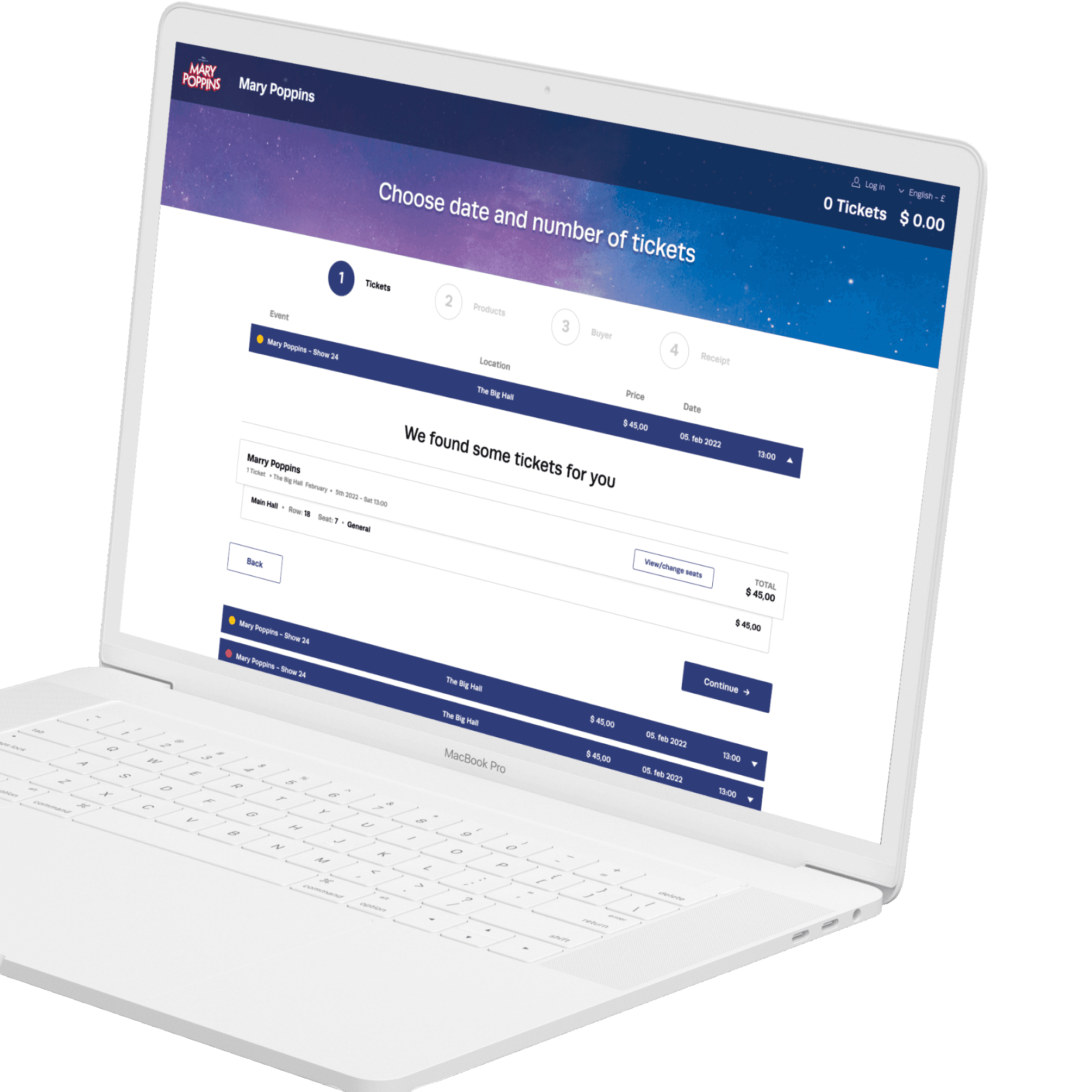 Laptop showing online purchase flow