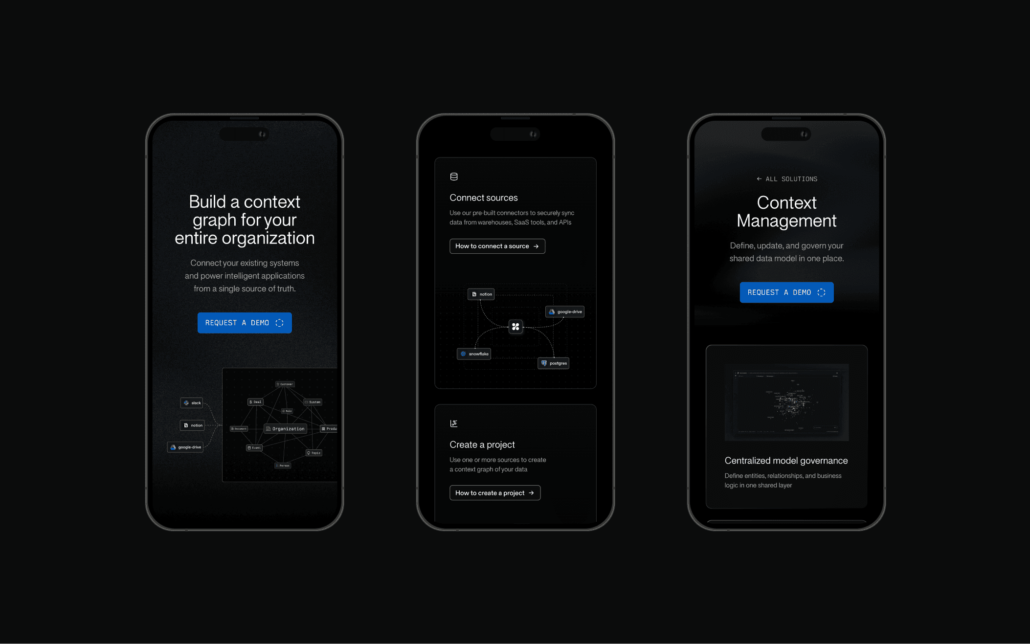 iPhone screens showing Galaxy website mobile experience — Galaxy case study by Boldway Studio