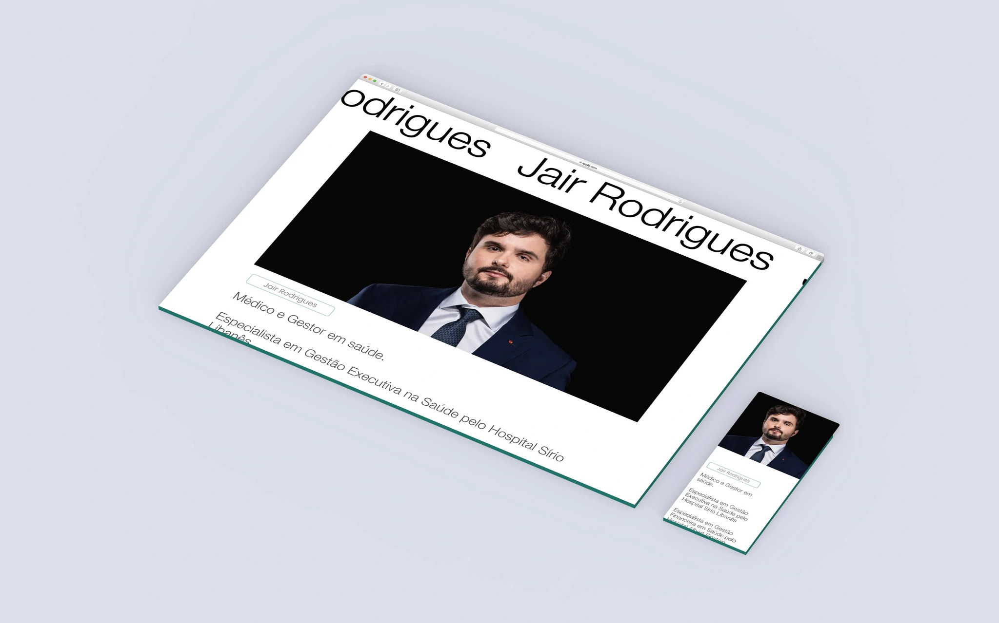 Seção do site para uma empresa