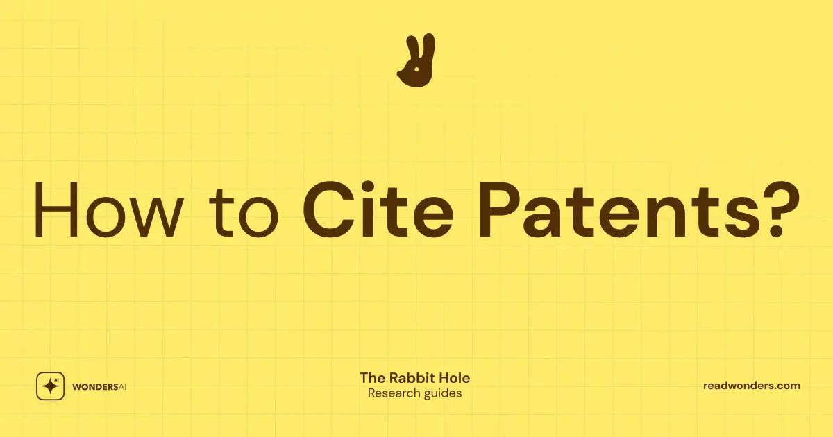 How to Cite Patents?