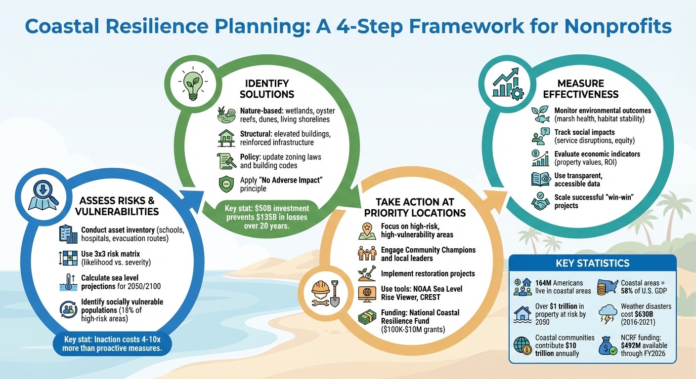 4-Step Coastal Resilience Planning Framework for Nonprofits