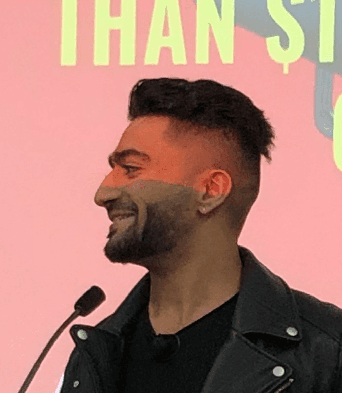 smiling man standing