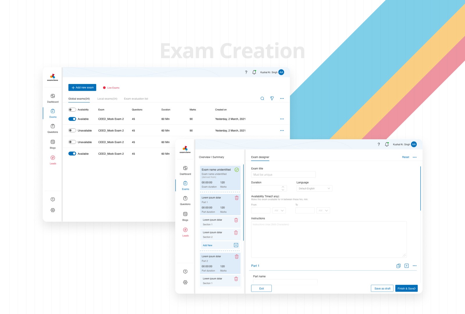 Examclone-Exam Creation