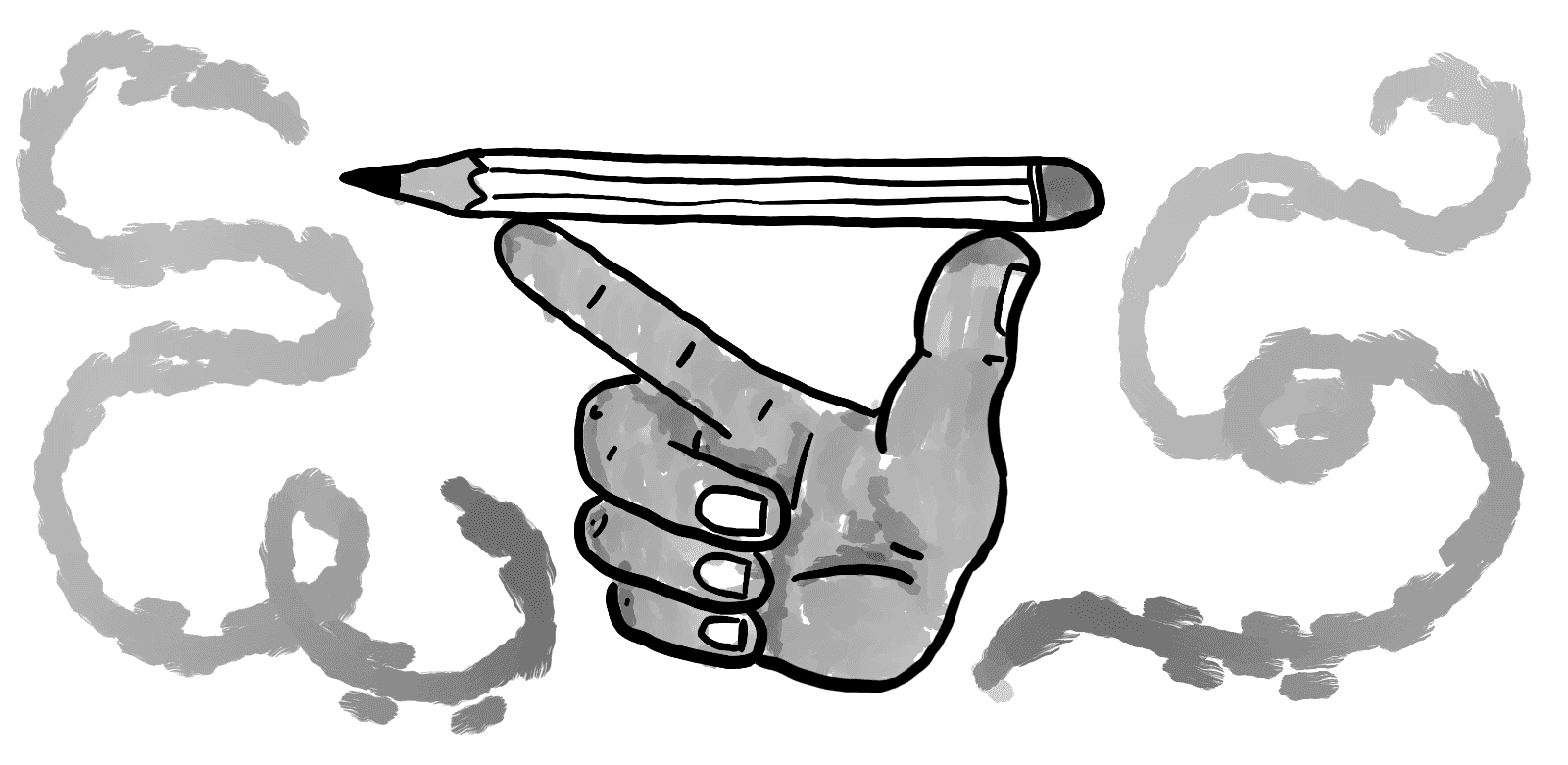 A Hand Holding a Pencil in a Cool Way