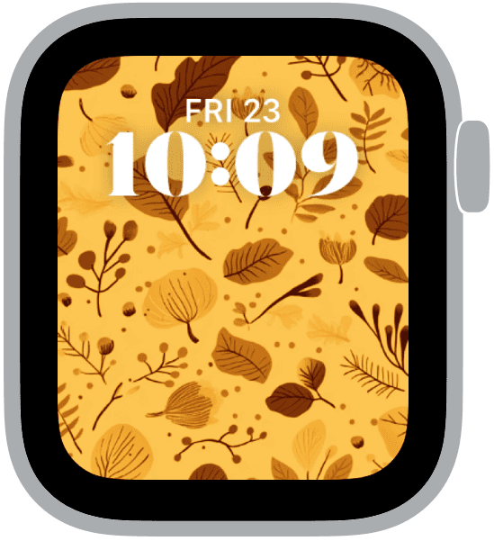 an apple watch face from the fall patterns collection