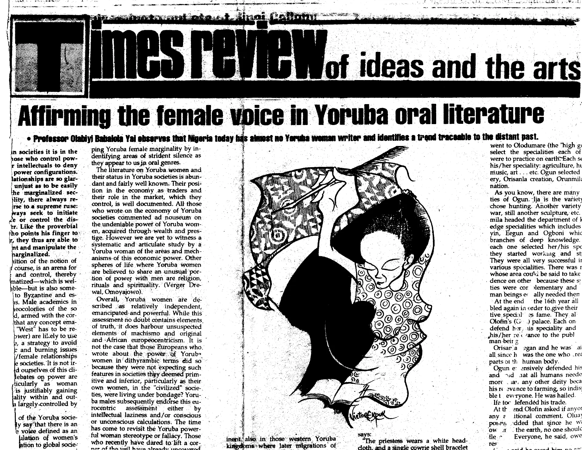 Victor Ekpuk Illustrations Daily Times newspapaer