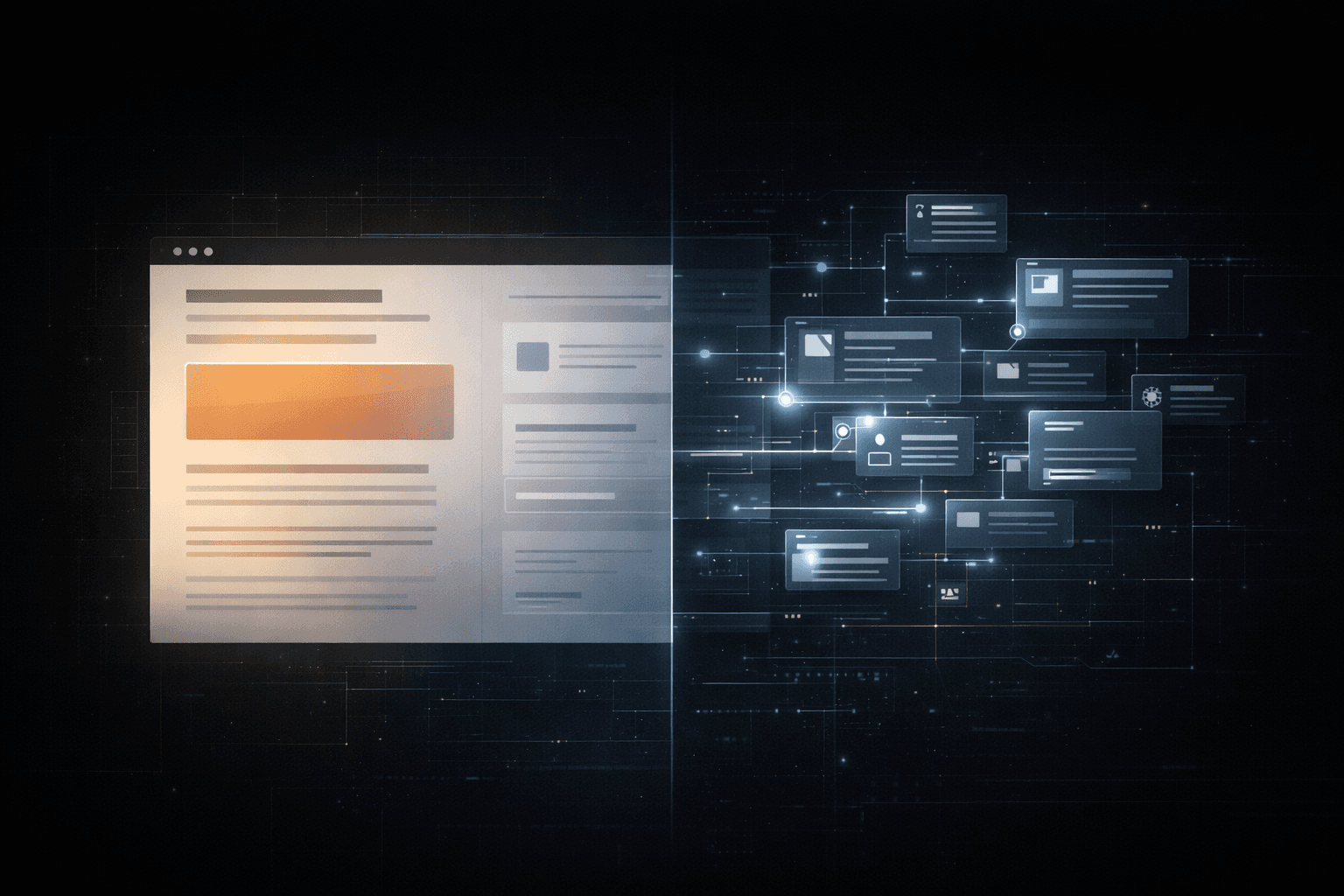 One website interpreted by humans and AI agents, illustrating modern SEO in 2025.