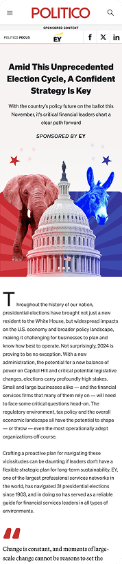 Mobile screenshot of Politico article