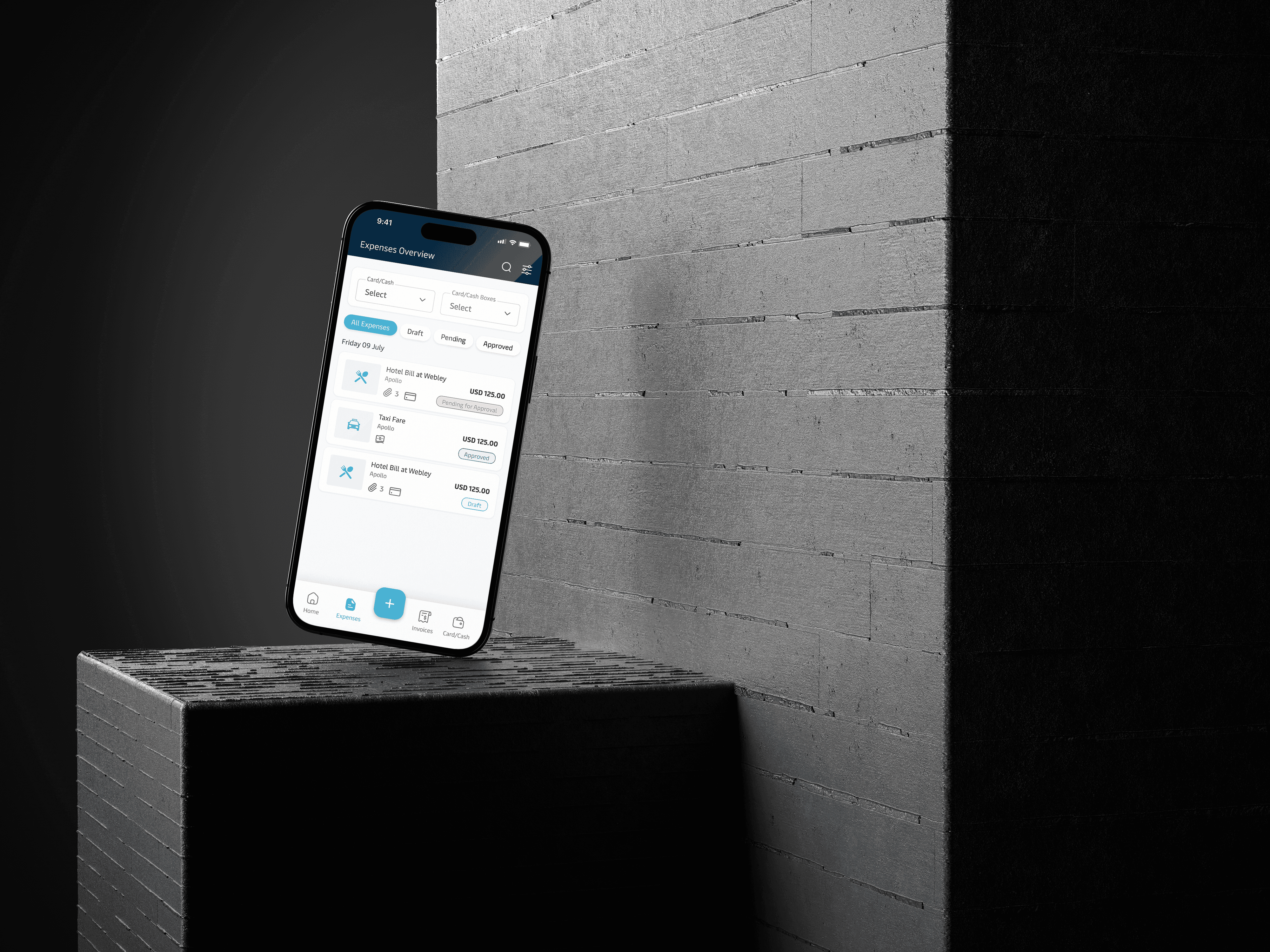 phone placed near the wall