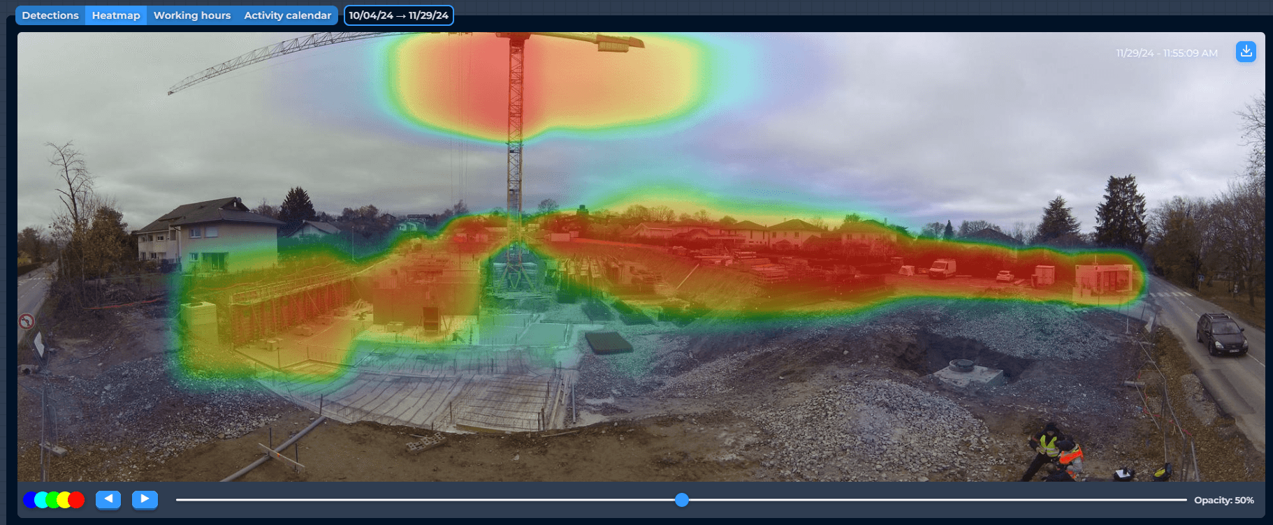 Heatmap vom Mytikee-Dashboard